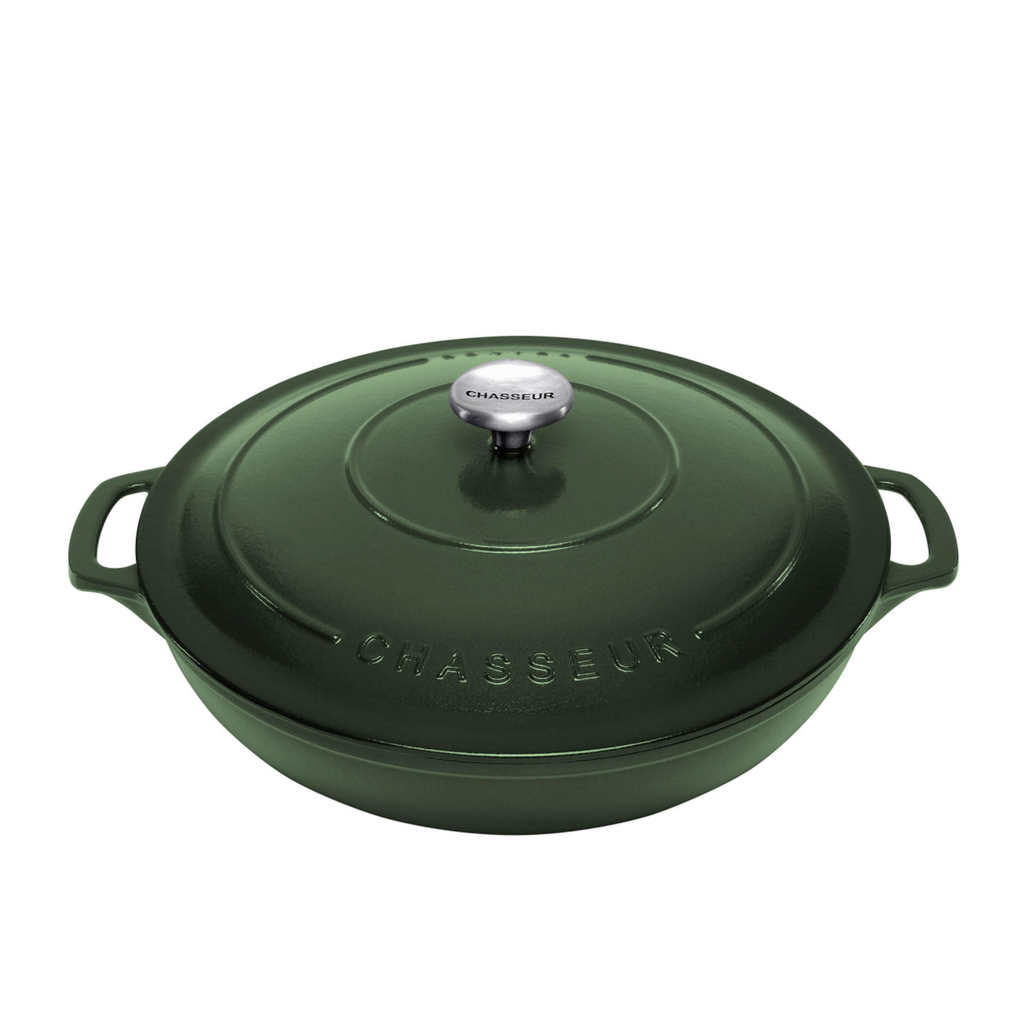 Chasseur Round Casserole 30cm - 2.5L Matte Black | Kitchen Warehouse